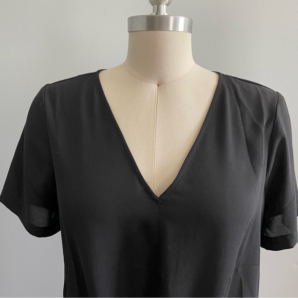 Madewell Novel Tie-Front Top in Black- Size Small- NWT - Picture 6 of 10